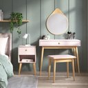 Ver imagem 1 de Banqueta para Penteadeira Liva Rosa