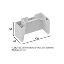 Ver imagem 2 de Módulo Cozinha Henn Connect Kit C/ 8 Pés Pvc P/ Balcão de Cinza-henn
