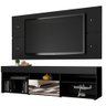 Rack com Painel para Tv até 65 Polegadas Madesa London 1 Porta com Espelho - Preto - 3