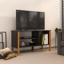 Ver imagem 2 de Rack com Painel para Tv até 40 Polegadas Fit 90cm Vianossa Preto e Cedro