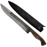 Faca Artesanal Lida Grande Cabo Madeira Guajuvira 12' Brut Forge Full Tang Aço Carbono 5160 - 1