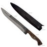 Faca Artesanal Lida Grande Cabo Madeira Guajuvira 12' Brut Forge Full Tang Aço Carbono 5160 - 4