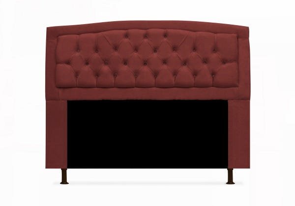 CABECEIRA GEOVANA KING 1,95 SUEDE BORDO - 1