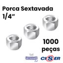 Ver imagem 2 de Porca Sextavada 1/4" Zincado - 1.000 Un Ciser