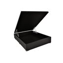 Ver imagem 1 de Cama Box Baú Viúva Corino Preto 120x188x42
