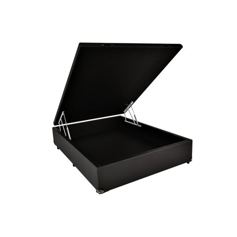 Cama Box Baú Viúva Corino Preto 120x188x42