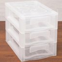Ver imagem 4 de Kit 4 Organizador Médio 3 Gaveteiros Porta Medicamentos Bancada Incolor