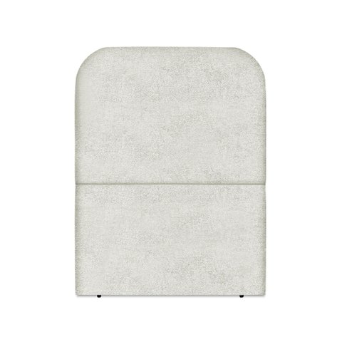 Cabeceira Estofada Solteiro Alana 90cm Boucle Cinza Claro com Frame