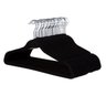 50 Cabides Veludo Slim Finos Antideslizantes Preto Begônia - 1