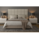 Ver imagem 2 de Kit 2 Mesa de Cabeceira Criados Industrial com 2 Gavetas Off White Pés de Ferro Dourado Luxo