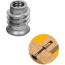 Porca Americana 1/4x13mm para Madeira 50 Peças - 3