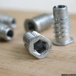 Porca Americana 1/4x13mm para Madeira 50 Peças - 6