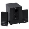 Caixa de Som 2.1 Groove 20W Subwoofer + 2 Caixas Satélite, Em Madeira - com Bluetooth Fm e Controle - 2