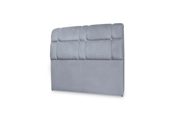 CABECEIRA BAU IMPERADOR CASAL 1,40 SUEDE CINZA - 2