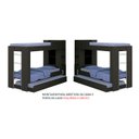 Ver mais imagens de Beliche Cama Aux C/ 3 Colchões Ditália Treliche CM-15 Preto