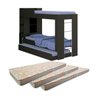 Beliche Cama Aux C/ 3 Colchões Ditália Treliche CM-15 Preto - 4