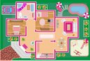 Ver imagem 1 de Tapete Ilustrativo em Lona para Meninas Brincar Casinha