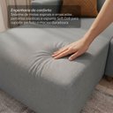 Ver imagem 5 de Sofá com Chaise 4 Lugares 238cm em Linho Cinza Milão