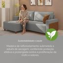 Ver mais imagens de Sofá com Chaise 4 Lugares 238cm em Linho Cinza Milão