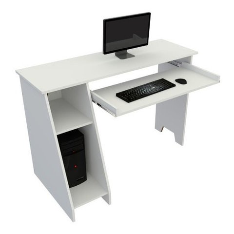 Mesa P/ Computador Jogos Gamer Home Office Escrivaninha - Branco