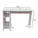 Ver imagem 2 de Mesa P/ Computador Jogos Gamer Home Office Escrivaninha - Branco