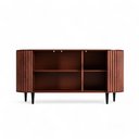 Ver imagem 2 de Buffet Astolfo 3 Portas Castanho com Preto 166cm - 76686