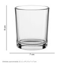 Ver imagem 7 de Jogo 6 Peças Copo Baixo de Vidro 220ml Transparente 8x7x7cm Água Suco Drinks Bar