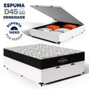 Ver imagem 2 de Cama Box Baú com Colchão de Espuma D45 Ortobom Airtech 150 D45 Casal 138 Cm