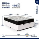 Ver imagem 4 de Cama Box Baú com Colchão de Espuma D45 Ortobom Airtech 150 D45 Casal 138 Cm