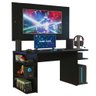 Mesa para Computador Gamer Madesa 9409 e Painel para Tv até 58 Polegadas - Preto - 2