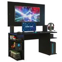 Ver imagem 2 de Mesa para Computador Gamer Madesa 9409 e Painel para Tv até 58 Polegadas - Preto