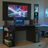 Mesa para Computador Gamer Madesa 9409 e Painel para Tv até 58 Polegadas - Preto - 1