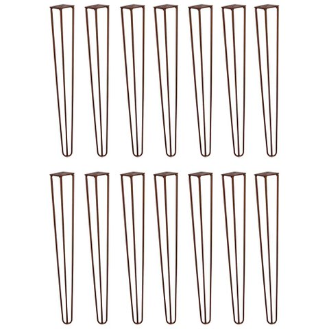 Kit 14 Pés de Metal 60 CM Hairpin Legs Mesa de Canto Aparador Bronze