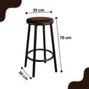 Ver imagem 2 de Banqueta Alta Bancada Bar Confortável Moderno Design Suede Eva:marrom