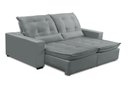 Ver imagem 1 de Sofa Retratil Reclinavel 2 Lugares 1,80m Atlantis Veludo Cinza Claro Lansofbr Lansof Brasil