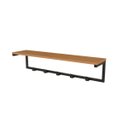 Ver imagem 7 de Cabideiro Industrial de Parede com Prateleira e Ganchos Canela/preto Fosco