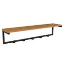 Ver imagem 5 de Cabideiro Industrial de Parede com Prateleira e Ganchos Canela/preto Fosco