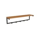 Ver imagem 4 de Cabideiro Industrial de Parede com Prateleira e Ganchos Canela/preto Fosco