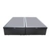 Base Cama Box Baú Bipartido Queen Size Couro Sintético Cinza 43x158x198 - 3