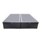 Ver imagem 3 de Base Cama Box Baú Bipartido Queen Size Couro Sintético Cinza 43x158x198