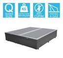 Ver imagem 2 de Base Cama Box Baú Bipartido Queen Size Couro Sintético Cinza 43x158x198