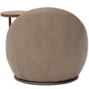 Ver imagem 6 de Kit 02 Poltronas Decorativa Giratória Yumi com Mesa Lateral Direita C06 Couríssimo Bege A-396 - Lyam