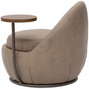 Ver imagem 5 de Kit 02 Poltronas Decorativa Giratória Yumi com Mesa Lateral Direita C06 Couríssimo Bege A-396 - Lyam