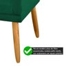Poltrona 2 Lugares Simples para Sala Decorativa Suede Verde - 3