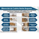 Ver imagem 4 de Bancada Ilha Cozinha Burguesa C/ 3 Portas e 4 Gavetas Freijó/branco - Nesher