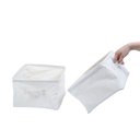 Ver imagem 4 de Kit organizadores dobráveis de linho off white 2 pçs - Oikos