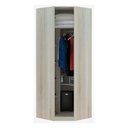 Ver imagem 3 de Guarda Roupa Canto Obliquo 1 Porta 1 Cabideiro Cinza Puro