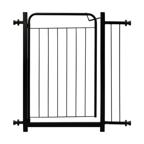 Portão Pet Grade Proteção 80cm Preto Criança Bebê Cachorro Cão com Extensor 10cm Itagold