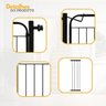 Portão Pet Grade Proteção 80cm Preto Criança Bebê Cachorro Cão com Extensor 10cm Itagold - 6