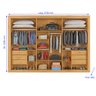 Guarda Roupa 3 Portas Vitória com Espelho 100% Mdf Peroba Off White - Móveis Europa - 6